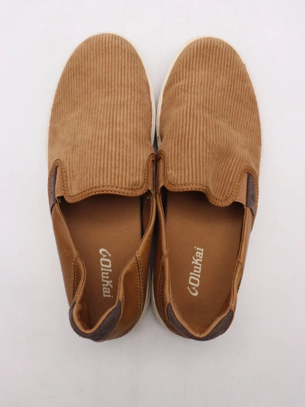 Olukai Lae’ahi Kapa Shoe Men's Size US 10 EU 43 Brown Corduroy Slip On Casual